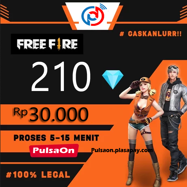 Produk Admin 1 FREE FIRE ALTERNATIF - 30k 210 Diamond Free Fire