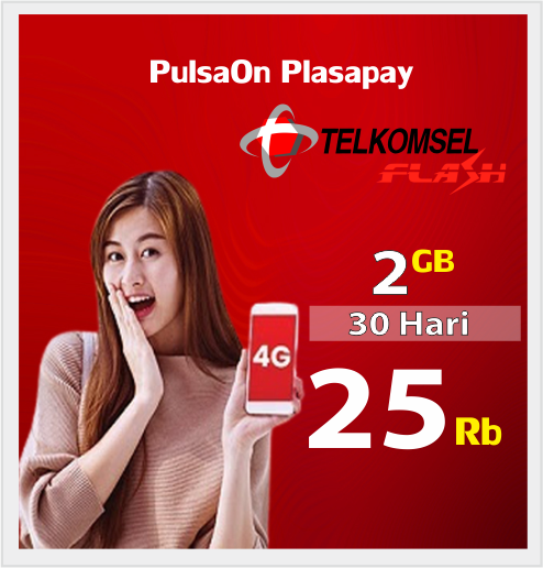 Produk Admin 1 PAKET DATA FLASH TELKOMSEL - FLASH 2GB 30Hr 25.000
