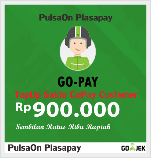 Produk Admin 1 TOPUP GOJEK ( GOPAY ) - CUSTEMER - GOPAY CUSTOMER 900.000